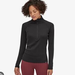 Patagonia Women’s Base Layer Capilene Quarter Zip Long Sleeve Midweight Top L